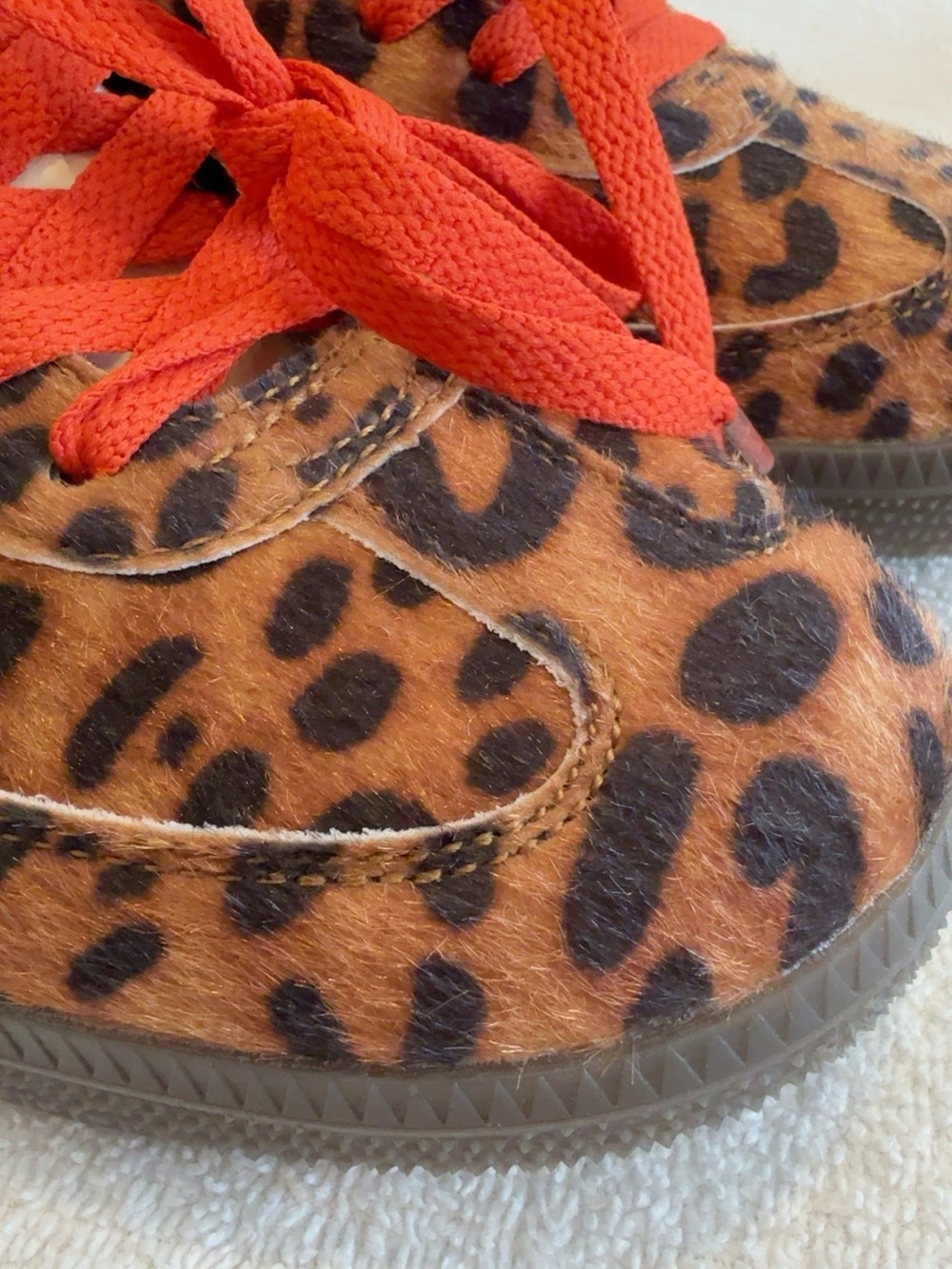 Adidas Samba OG J12734 Leopard Pony Hair Sneakers NWT 7.5 - Picture 6 of 8